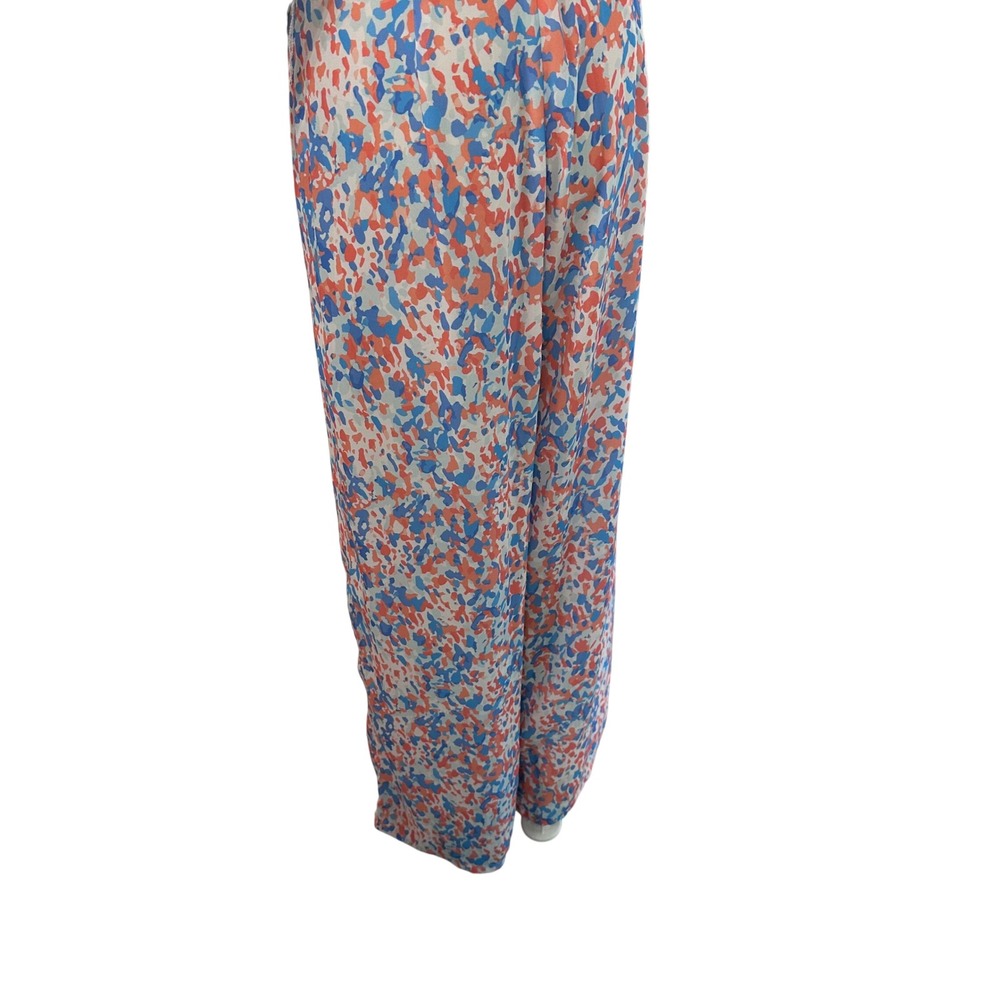 J McLaughlin Hermione Pier Pebble Wome Jumpsuit Coral Aqua Print Size‎ 8 - Picture 5 of 10